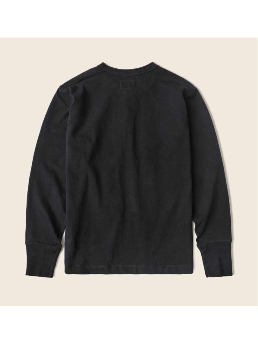 Vintage Long Sleeve Henley Shirt Black Bronson Mfg Co L USA SHIP - Picture 6 of 8